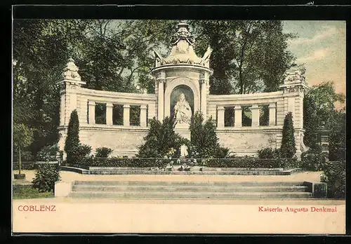 AK Koblenz, Kaiserin Augusta Denkmal
