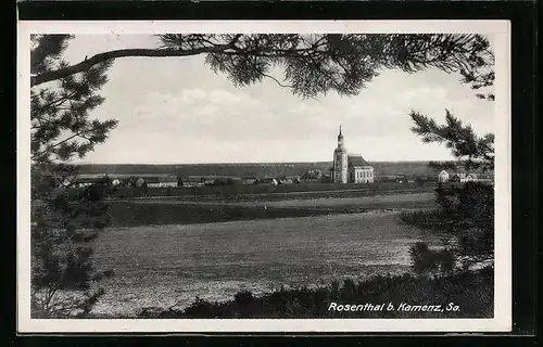 AK Rosenthal / Sa., Blick zur Kirche