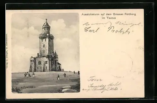 AK Feldberg / Taunus, Aussichtsturm auf dem Grossen Feldberg