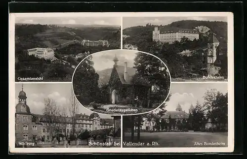 AK Schönstatt, Gesamtansicht, Gnadenkapellchen, Bundesheim und Wildburg