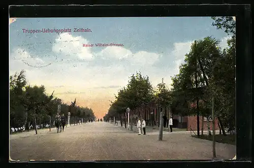 AK Zeithain, Truppenübungsplatz, Kaiser Wilhelm-Strasse