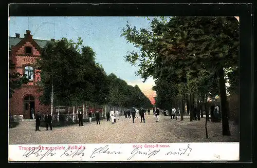 AK Zeithain, Truppenübungsplatz, König Georg-Strasse