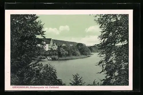 AK Gremsmühlen, Diecksee mit Parkhotel