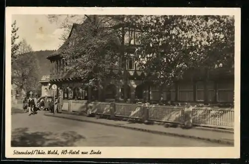 AK Sitzendorf / Thür. Wald, HO-Hotel zur Linde