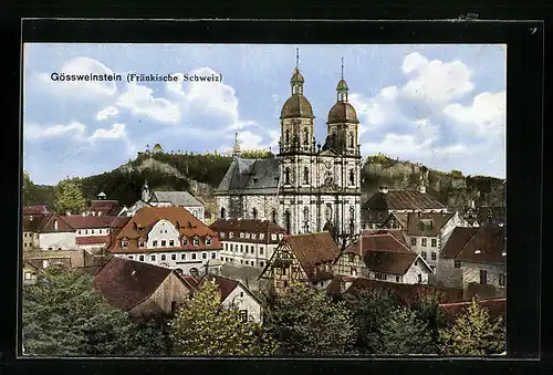 AK Gössweinstein / Fränk. Schweiz, Ortsansicht mit Kirche