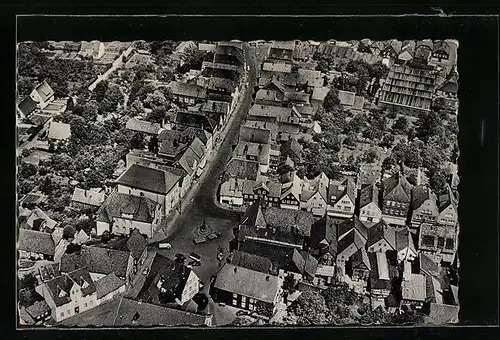 AK Obernkirchen, Ortsansicht vom Flugzeug aus gesehen