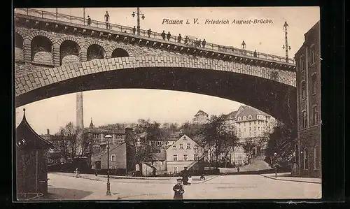 AK Plauen i. V., Friedrich August-Brücke