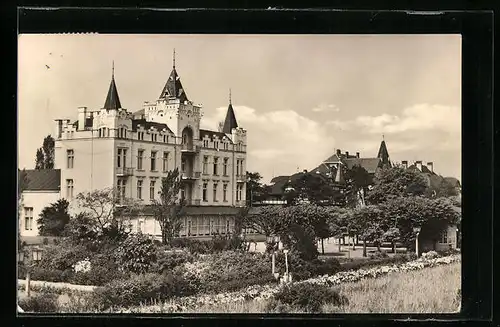 AK Zinnowitz / Usedom, FDGB-Feriendienst IG Wismut, Erholungsheim Klement Gottwald