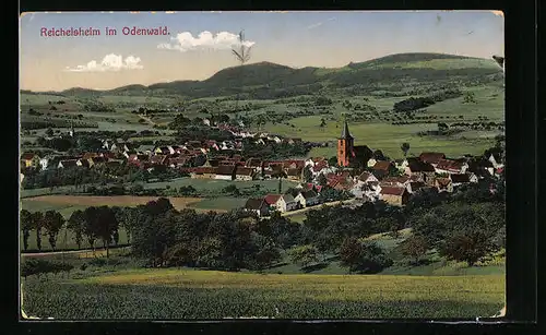 AK Reichelsheim / Odenwald, Ortsansicht aus der Vogelschau