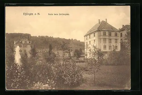 AK Esslingen a. N., Schillerplatz