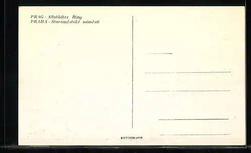 AK Prag, Strassenbahn am Altstädter Ring