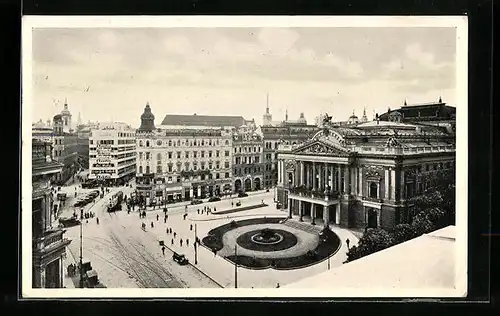 AK Brno, Divadelní námestí, Strassenbahn