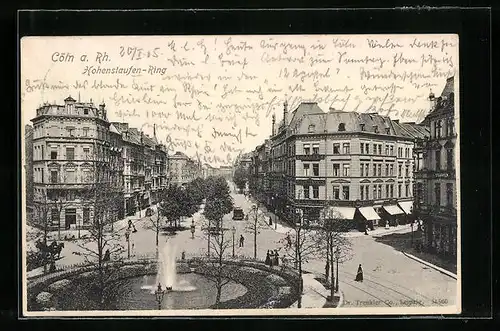 AK Köln, Strassenbahn am Hohenstaufen-Ring