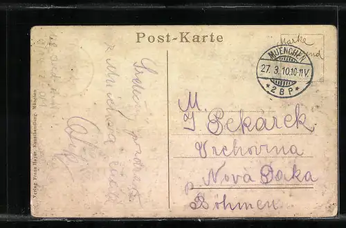 AK München, Strassenbahn am Justizpalast