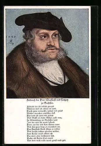 AK Friderich der Drit, Churfürst und Herzog zu Sachsen im Portrait