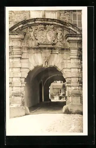 Foto-AK Weikersheim /Württ., Schlosseingang