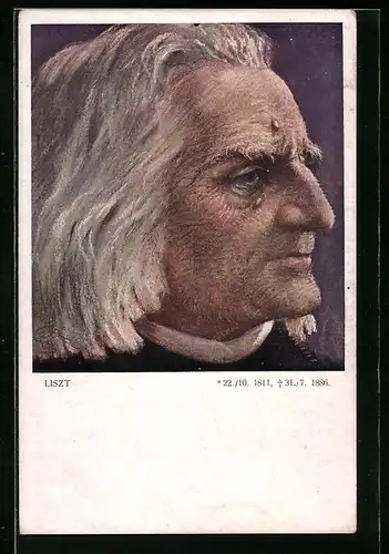 AK Portrait von Liszt, 1811-1886, Komponist