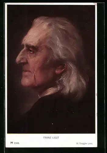 AK Portrait von Franz Liszt, Komponist