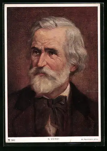 AK Portrait von Giuseppe Verdi, Komponist