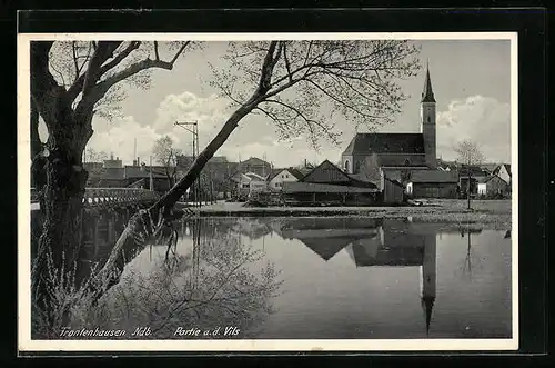 AK Frontenhausen /Ndb. Partie an der Vils mit Kirche