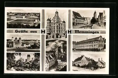 AK Memmingen, Rathaus, Fuggerbau, Frauenkirche