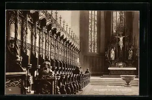 AK Memmingen, Chorgestühl in der Martinskirche
