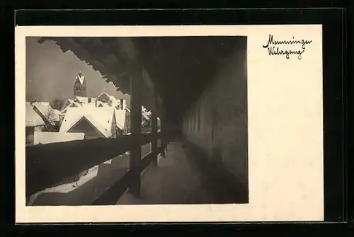 AK Memmingen, Winteridylle am Wehrgang