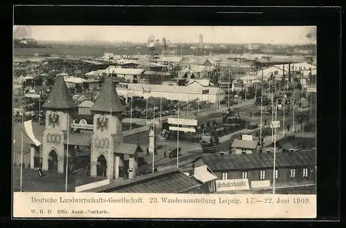 AK Leipzig, 23. Wanderausstellung-Deutsche Landwirtschafts-Gesellschaft 1909, Ausstellungsgelände