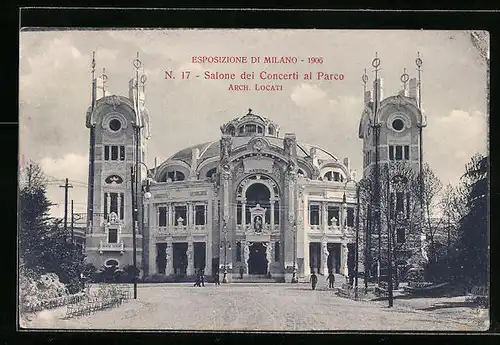 AK Milano, Esposizione 1906, Salone dei Concerti al Parco