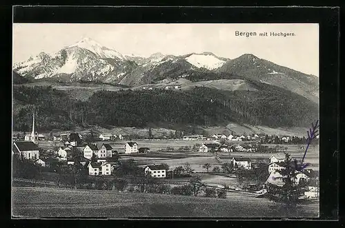 AK Bergen, Ortsansicht mit Hochgern