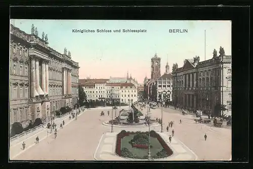 AK Berlin, Königliches Schloss und Schlossplatz