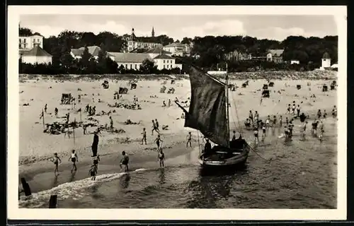 AK Heringsdorf / Usedom, Strandpartie