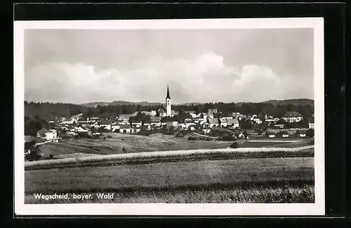 AK Wegscheid i. bayer. Wald, Ortsansicht aus der Ferne