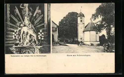 AK Schwenningen, Kirche und Wallfahrtsbild zum heiligen Blut