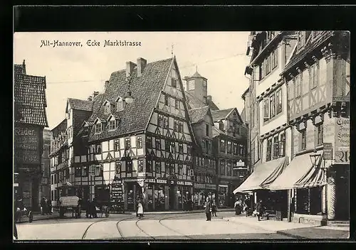 AK Alt-Hannover, Partie Ecke Marktstrasse