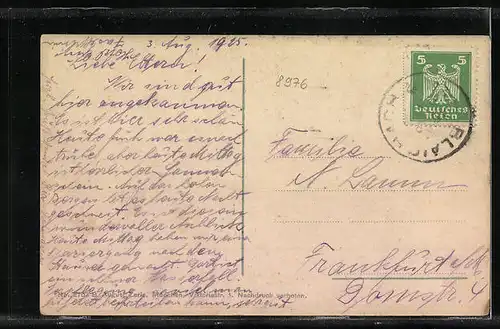 AK Blaichach, Ortsansicht mit Gebirgskette