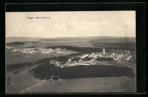 AK Hammelburg, das Lager aus der Vogelschau