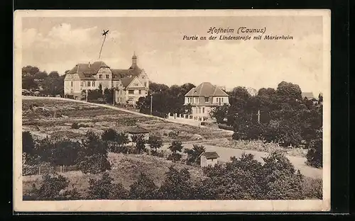 AK Hofheim (Taunus), Partie an der Lindenstrasse mit Marienheim