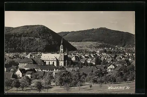 AK Waldkirch im Breisgau, Gesamtansicht aus der Vogelschau