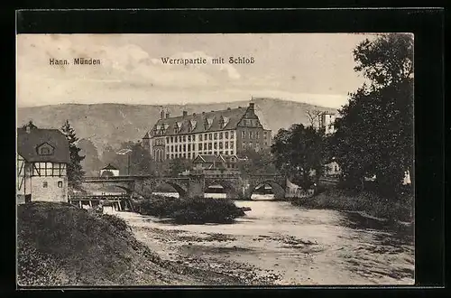 AK Hann. Münden, Werrapartie mit Schloss