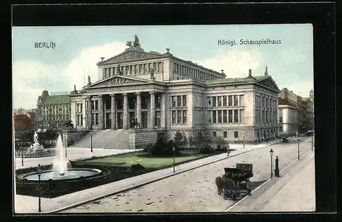 AK Berlin, Königl. Schauspielhaus, Gendarmenmarkt