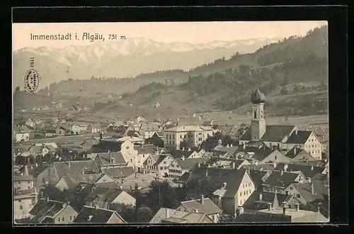 AK Immenstadt im Allgäu, Ortsansicht aus der Vogelschau