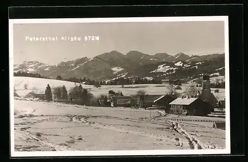 AK Petersthal i. Allgäu, Totalansicht im Winter