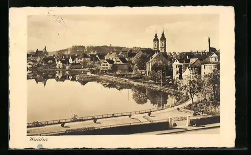 AK Waldsee, Ortsansicht aus der Vogelschau