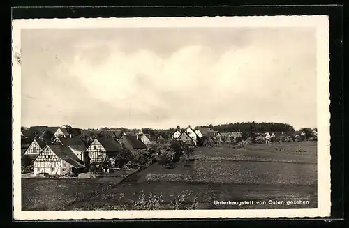 AK Unterhaugstett, Ortsansicht von Osten gesehen