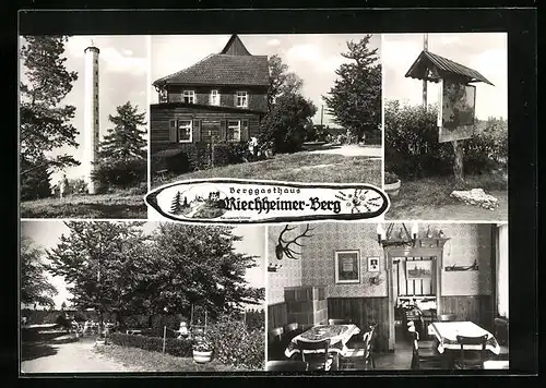 AK Riechheim, Berggasthaus Riechheimer-Berg in fünf Ansichten