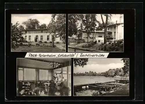 AK Zechlinerhütte, FDGB-Ferienheim Solidarität in vier Ansichten