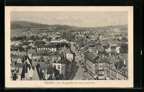 AK Trier, Ortsansicht vom Gangolfturm aus gesehen