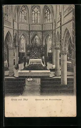 AK Steyl, Inneres der Oberkirche des Missionshauses