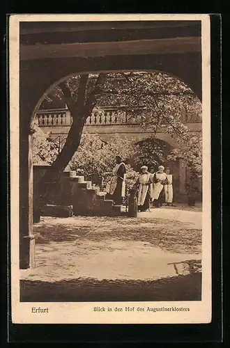 AK Erfurt, Blick in den Hof des Augustinerklosters